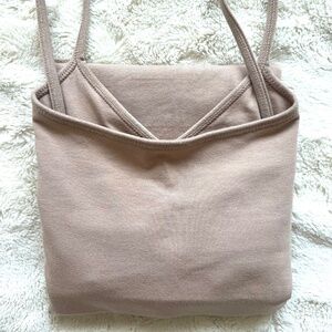 NEW NWT EXPRESS Cream Tank Top Shelf Bra Large